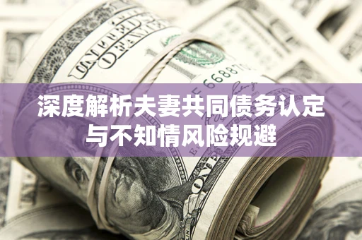 北京深度解析夫妻共同债务认定与不知情风险规避
